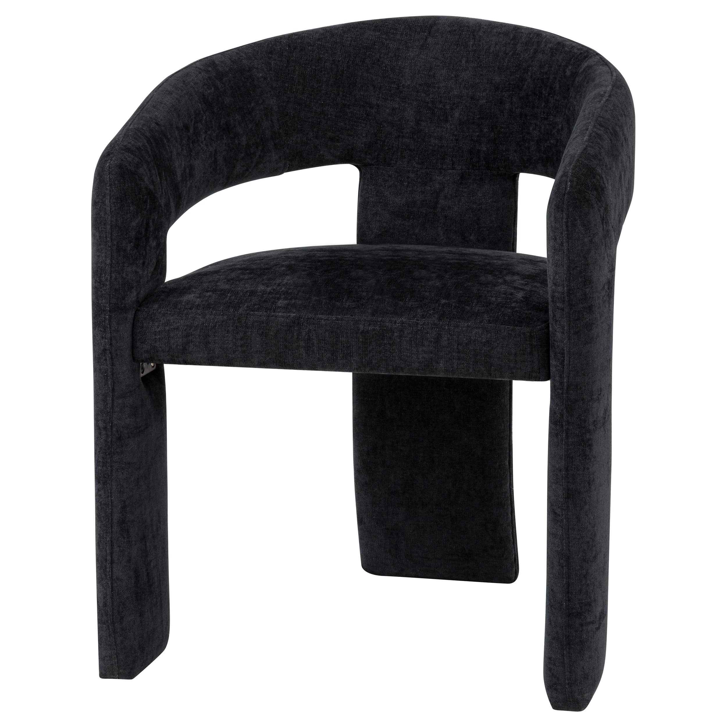 Carlow Upholstered Dining Arm Chair Black (Set of 2) — view 5