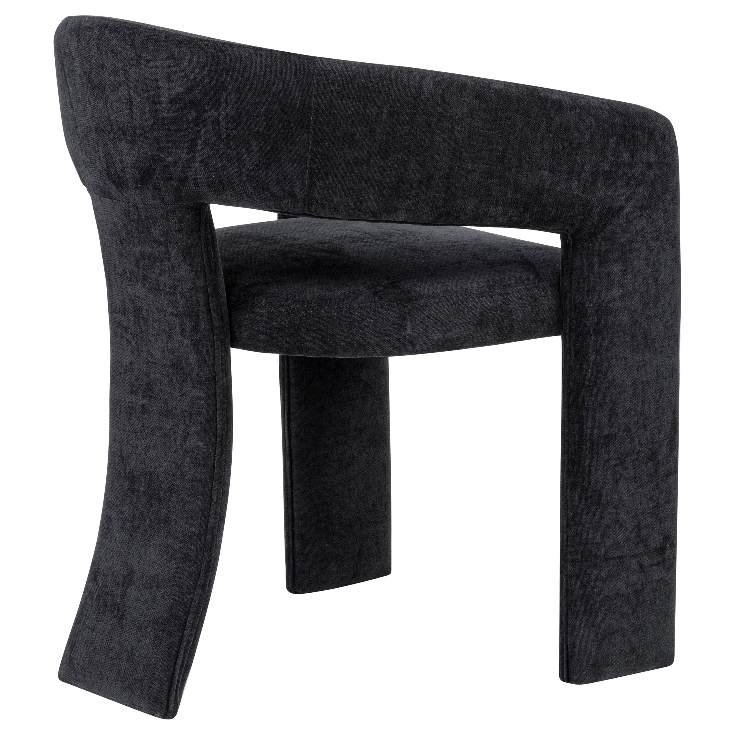 Carlow Upholstered Dining Arm Chair Black (Set of 2) — view 9