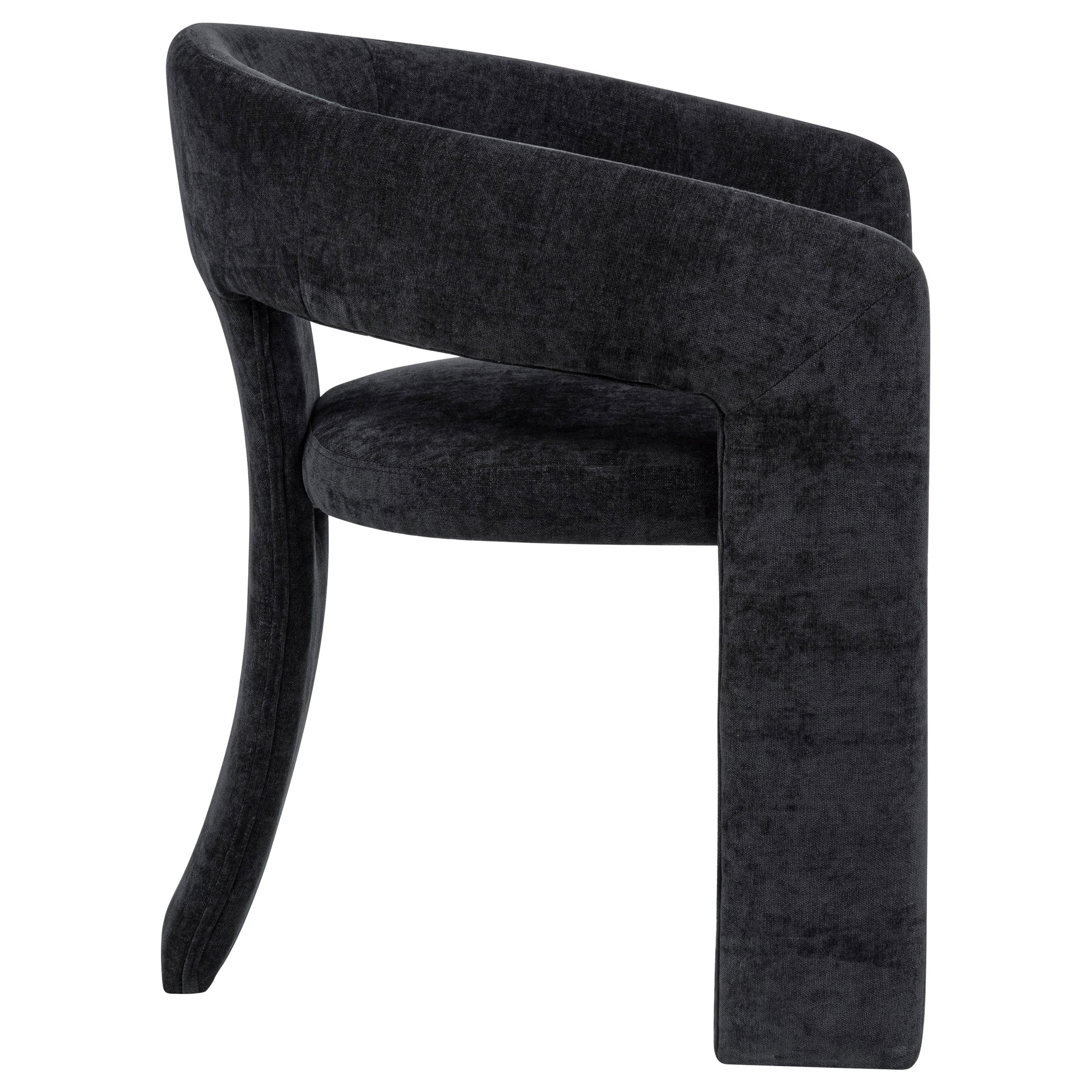 Carlow Upholstered Dining Arm Chair Black (Set of 2) — view 10