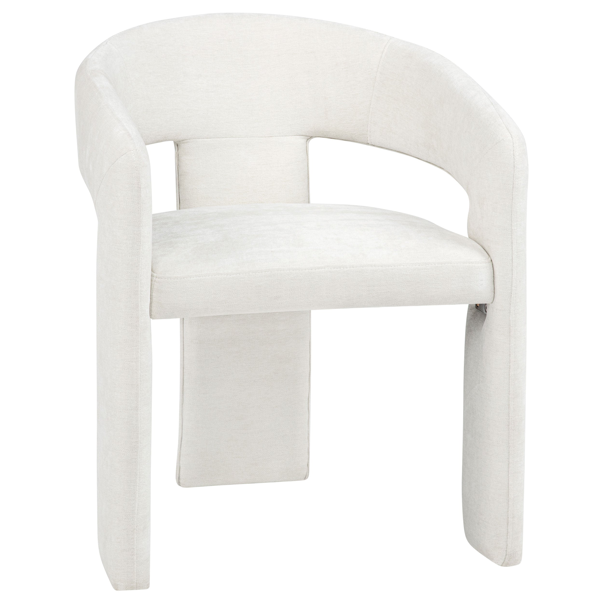 Carlow Upholstered Dining Arm Chair White (Set of 2) — view 3