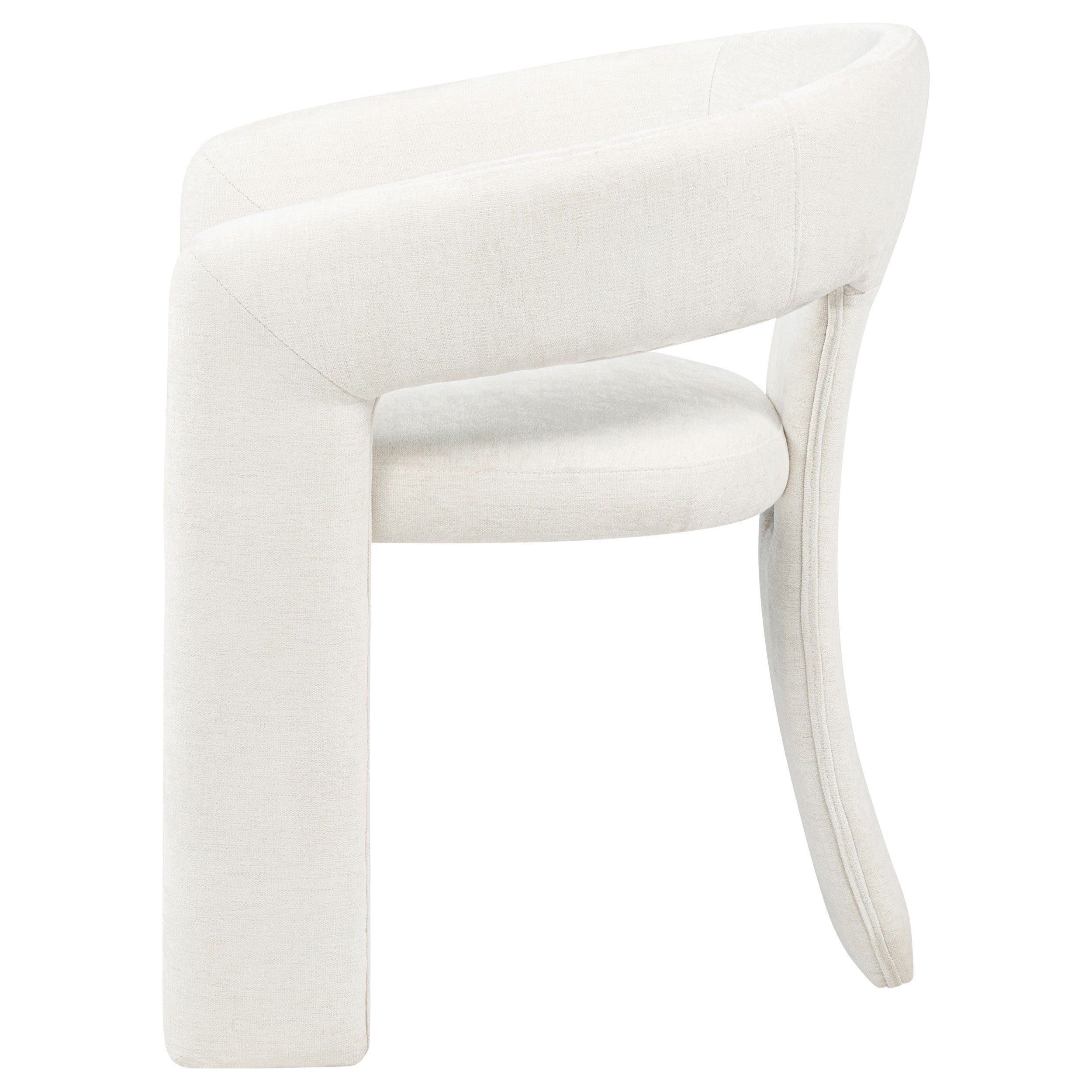 Carlow Upholstered Dining Arm Chair White (Set of 2) — view 6