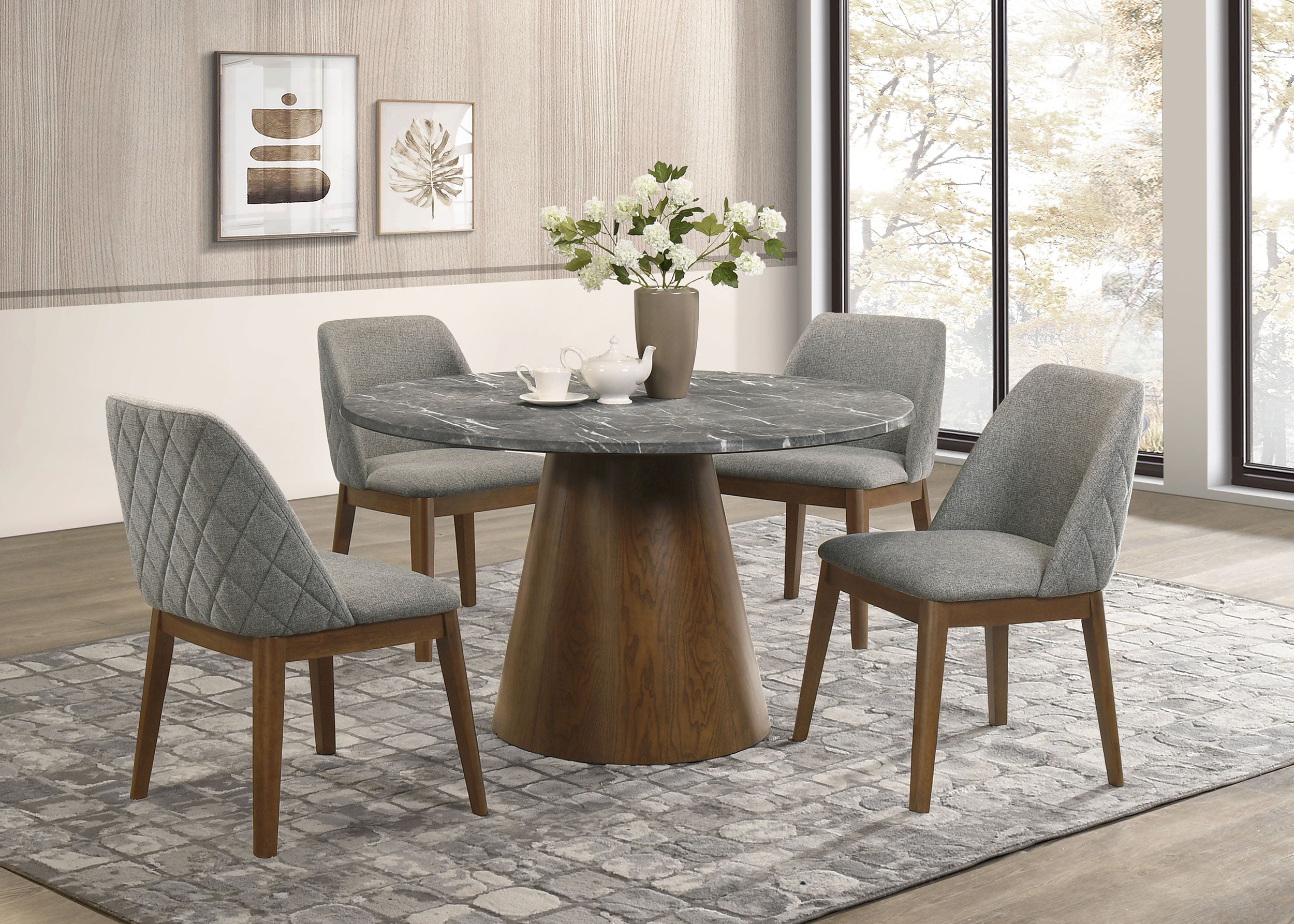 Franklin Upholstered Dining Side Chair Grey (Set of 2) — view 15