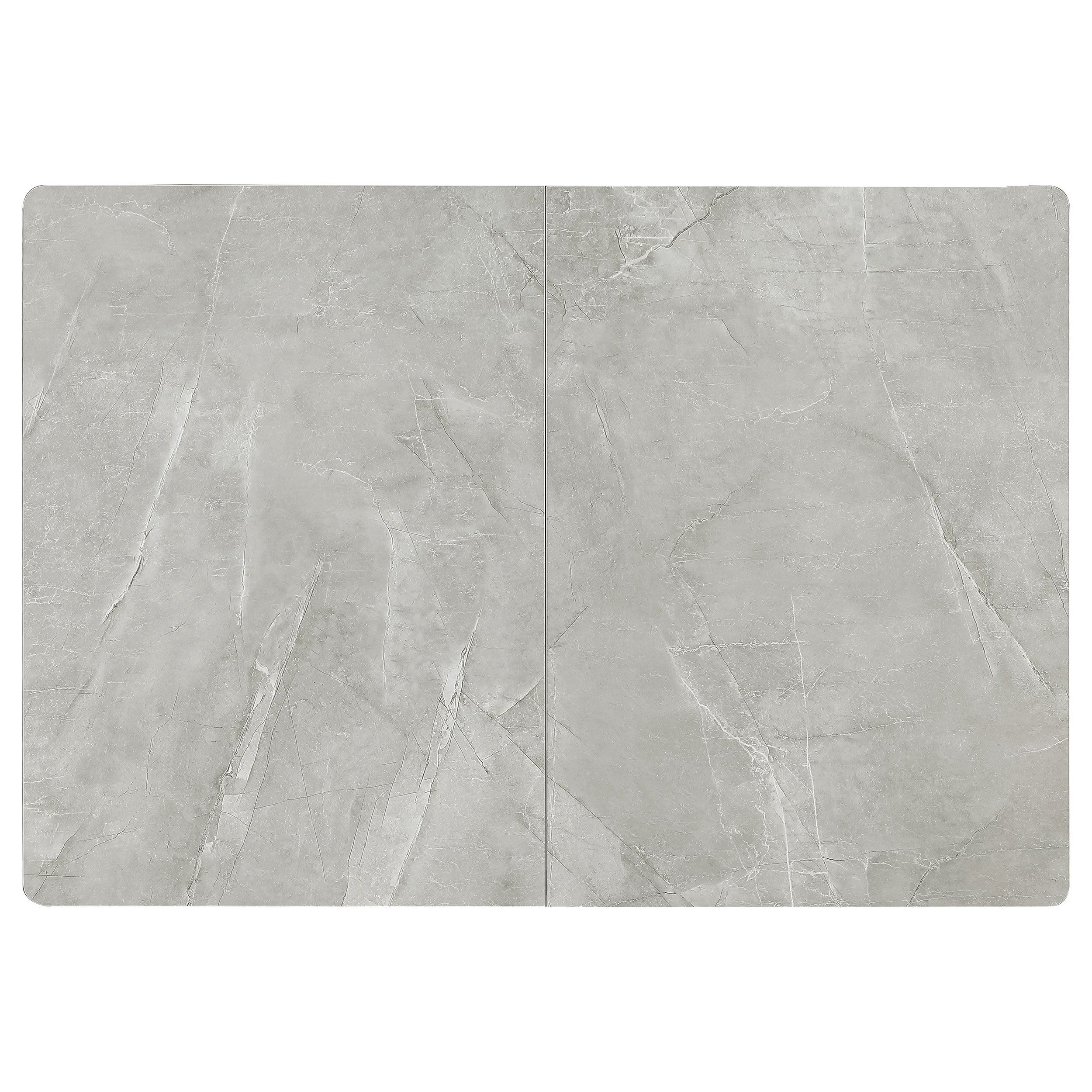 Mina Rectangular 65-inch Extension Dining Table Grey Ceramic — view 7
