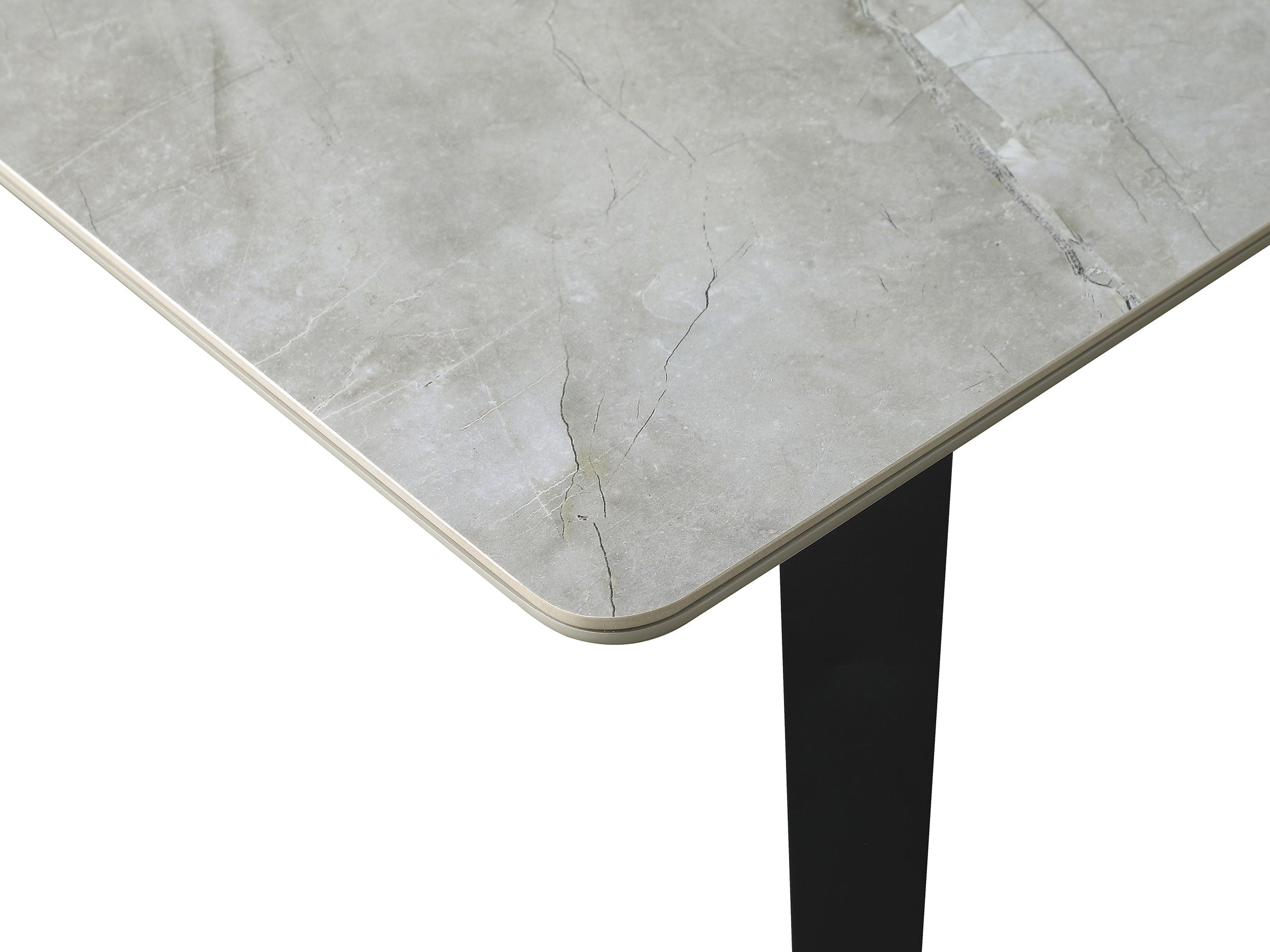 Mina Rectangular 65-inch Extension Dining Table Grey Ceramic — view 9