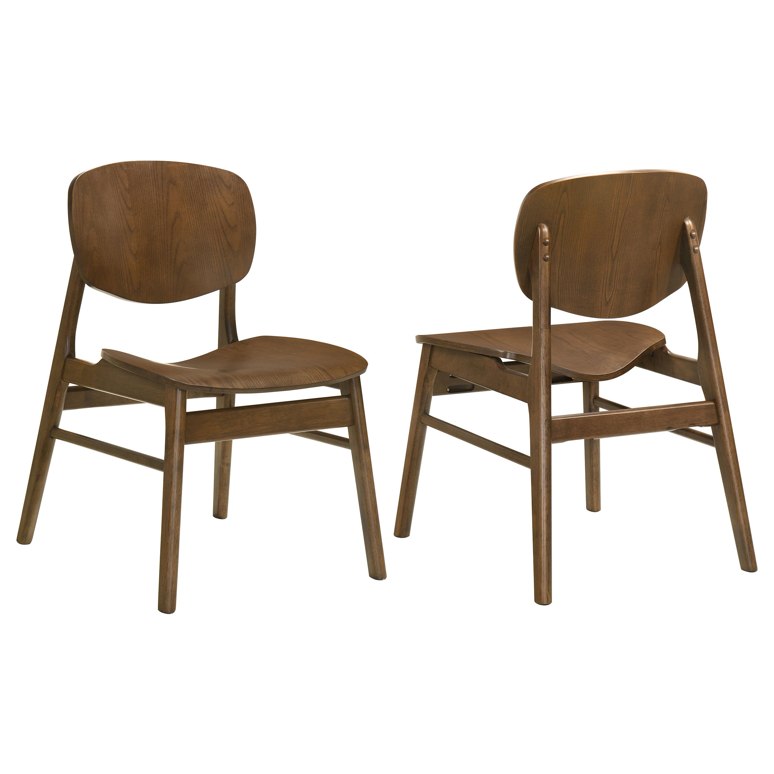 Benford Dining Side Chair Wood Seat Dark Brown (Set of 2) — view 1