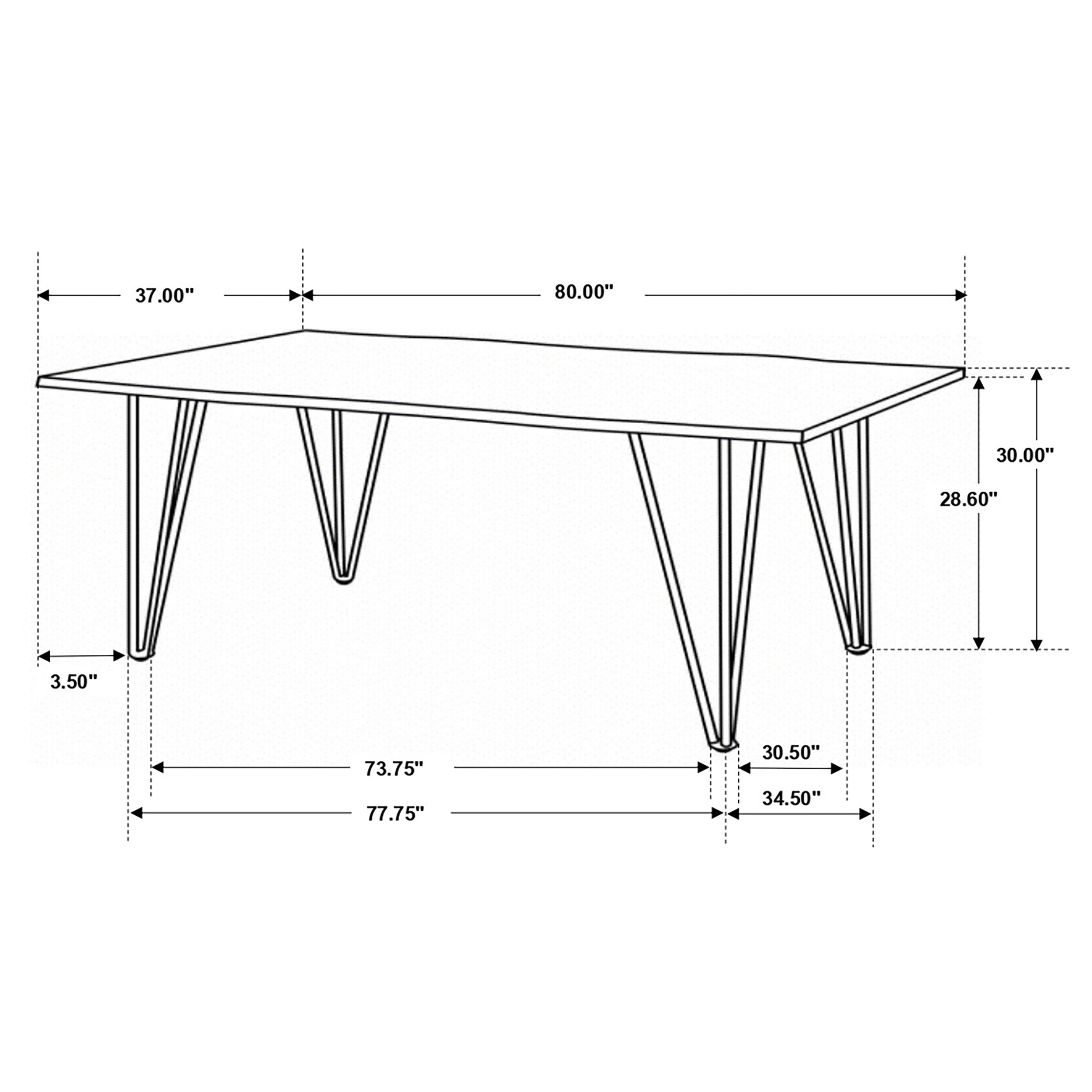 Neve 80-inch Live Edge Dining Table Grey Sheesham — view 7