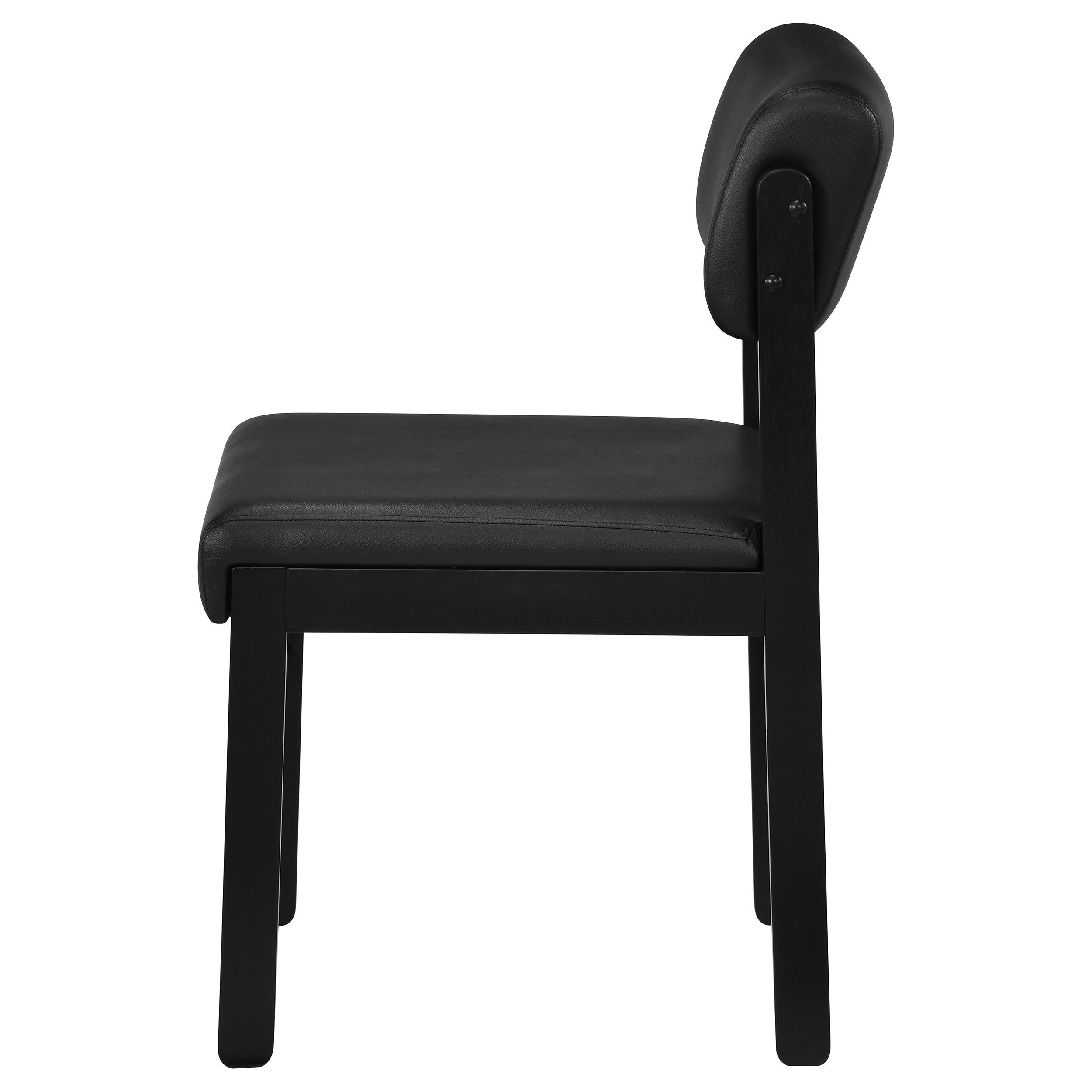 Kehoe Upholstered Dining Side Chair Black (Set of 2) — view 5