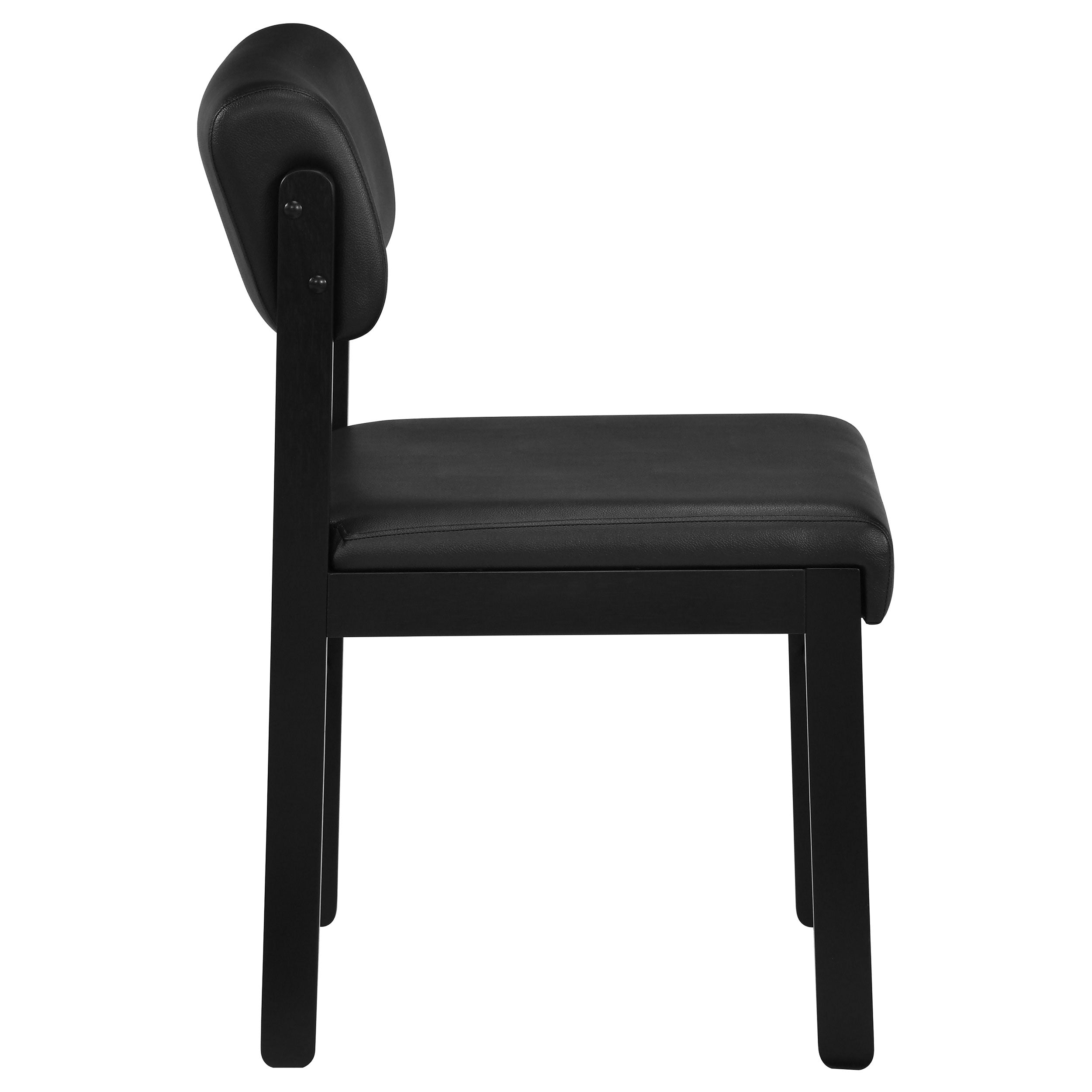 Kehoe Upholstered Dining Side Chair Black (Set of 2) — view 8
