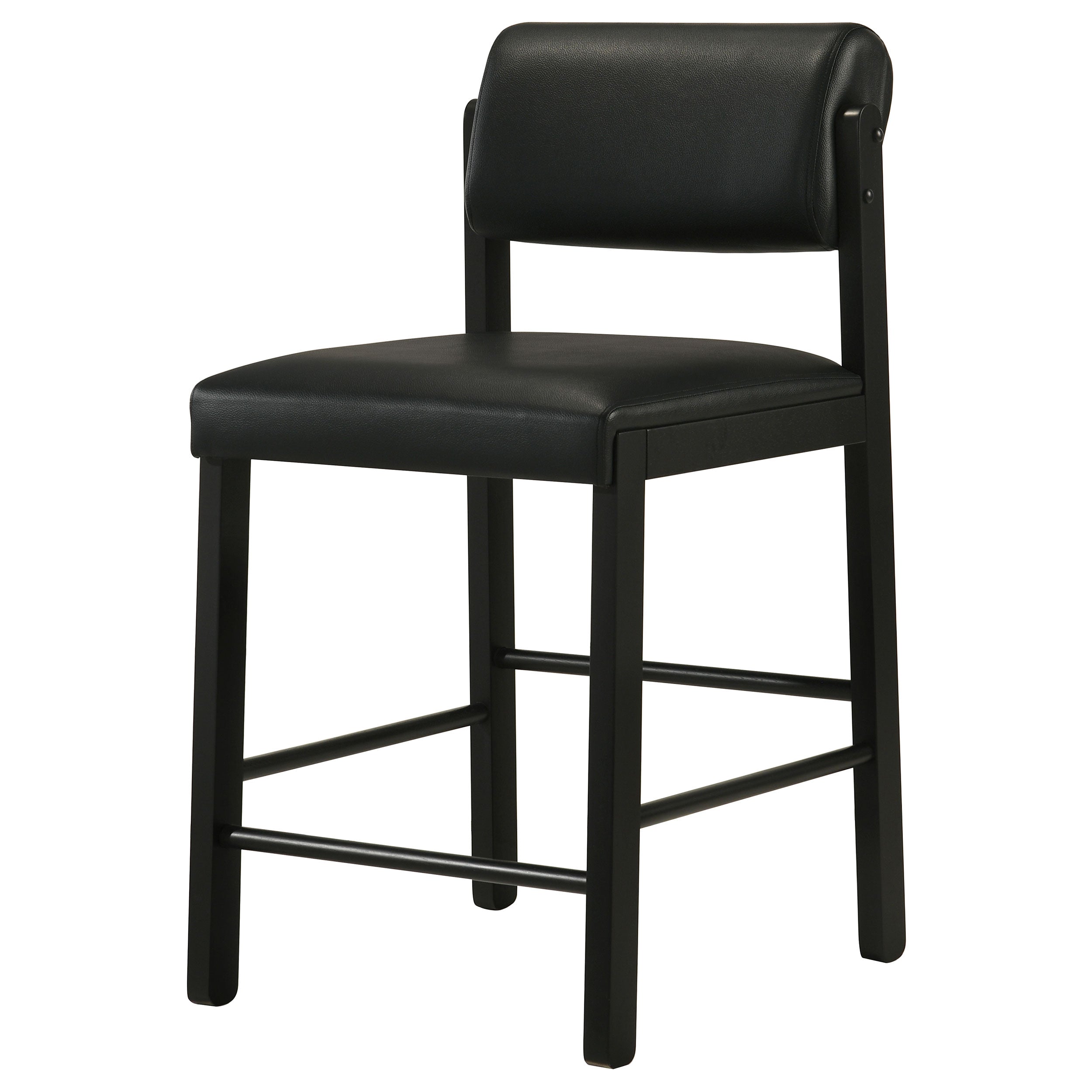Kehoe Upholstered Counter Height Chair Black (Set of 2) — view 5
