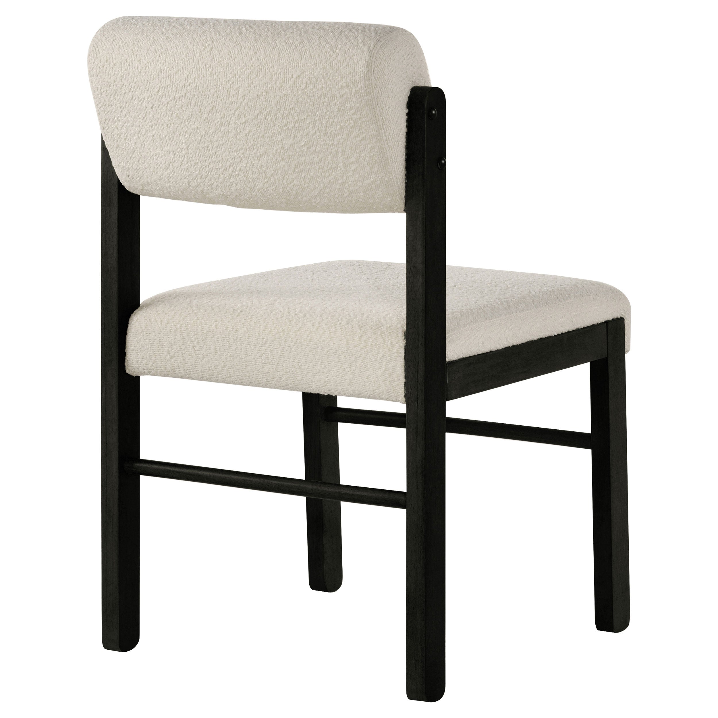 Kehoe Upholstered Dining Side Chair Cream and Black (Set of 2) — view 7