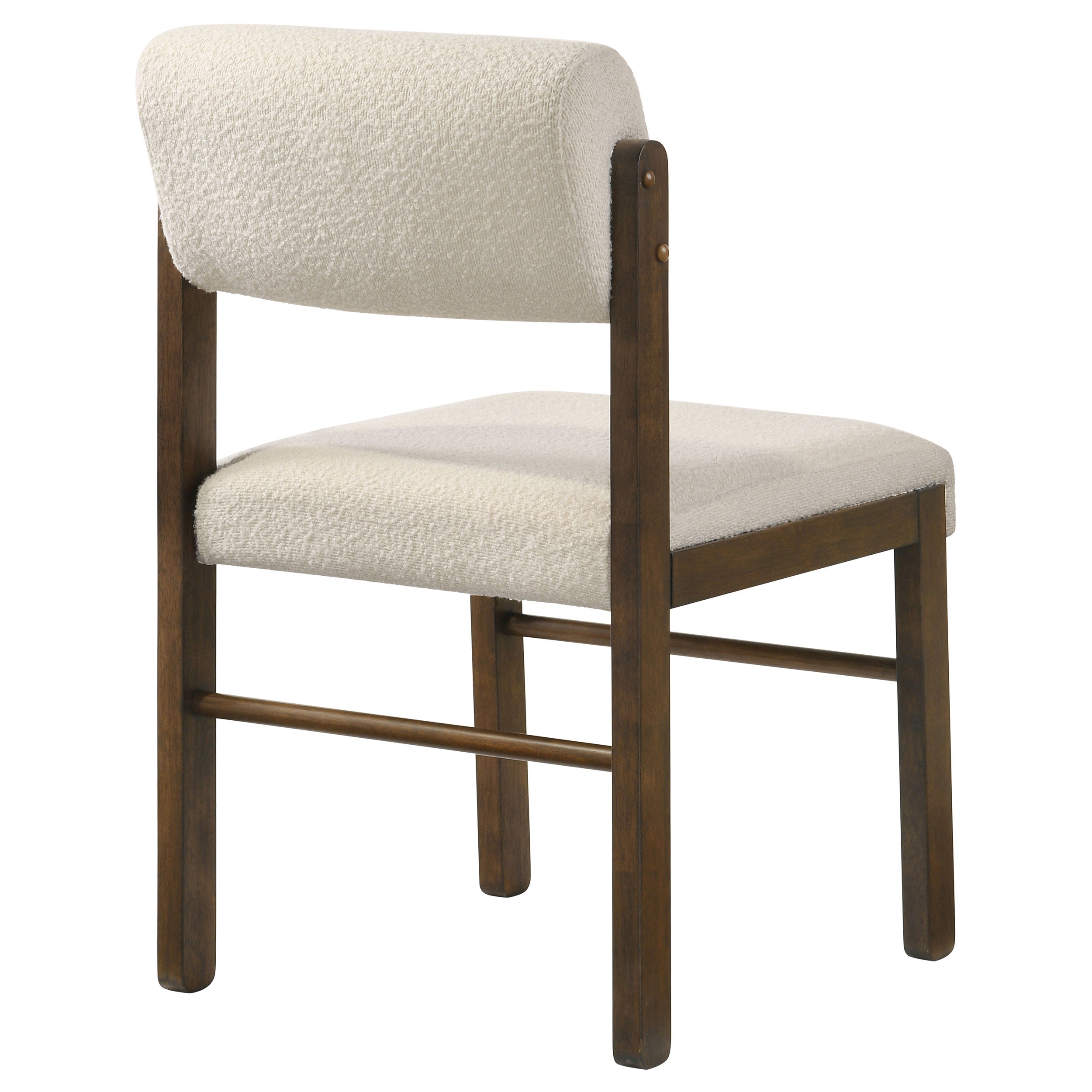 Kehoe Upholstered Dining Side Chair Cream and Walnut (Set of 2) — view 8