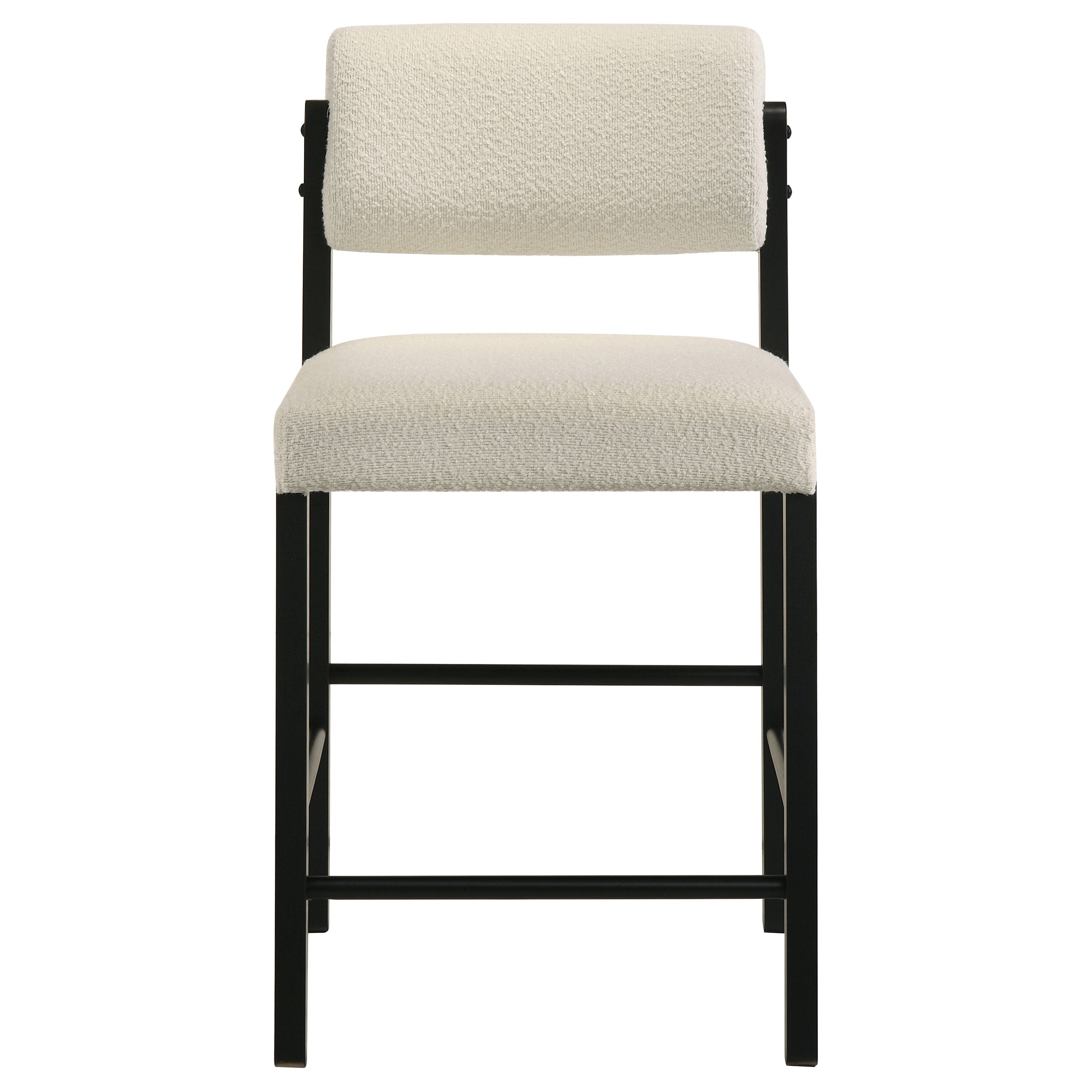 Kehoe Upholstered Counter Height Chair Cream and Black (Set of 2) — view 4