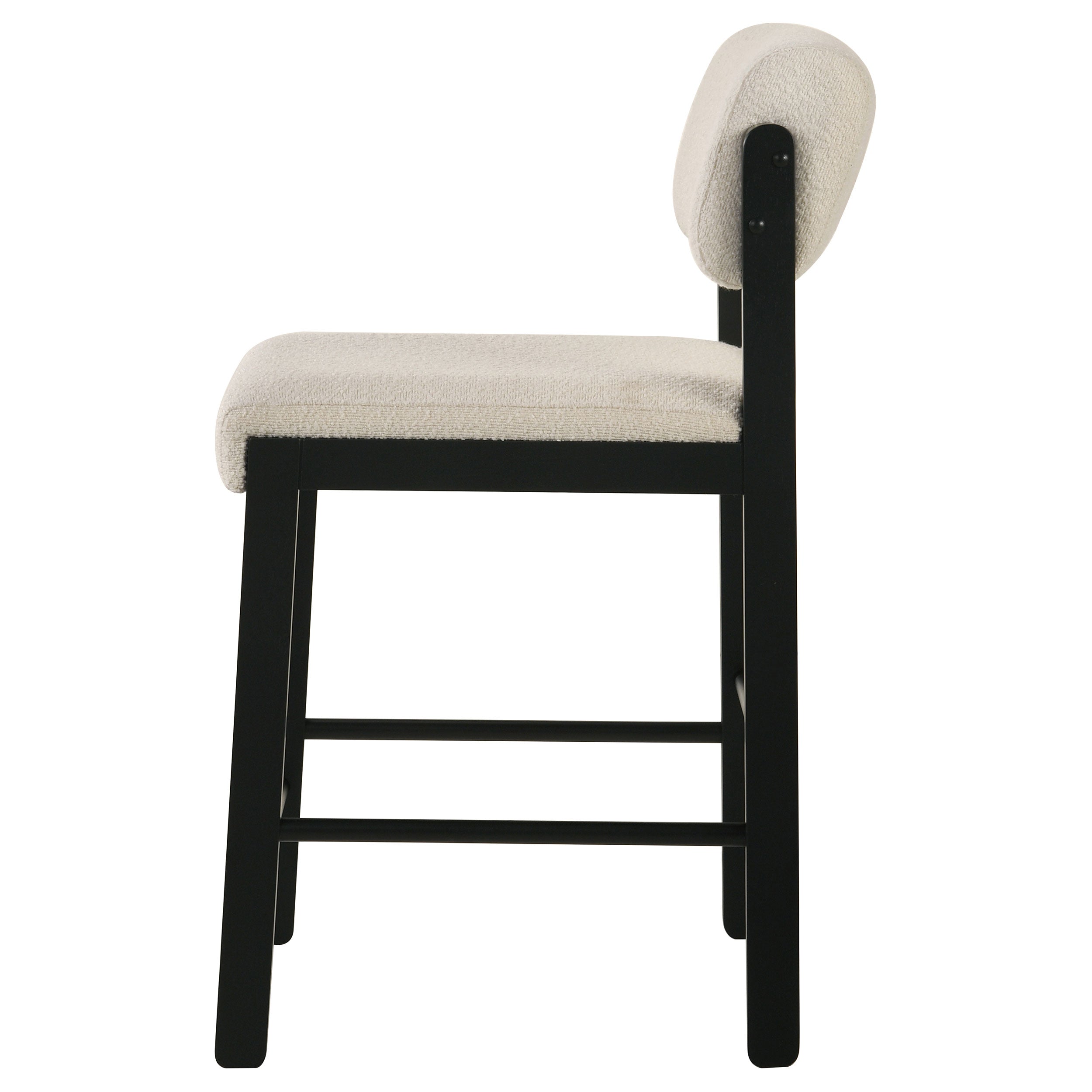 Kehoe Upholstered Counter Height Chair Cream and Black (Set of 2) — view 6