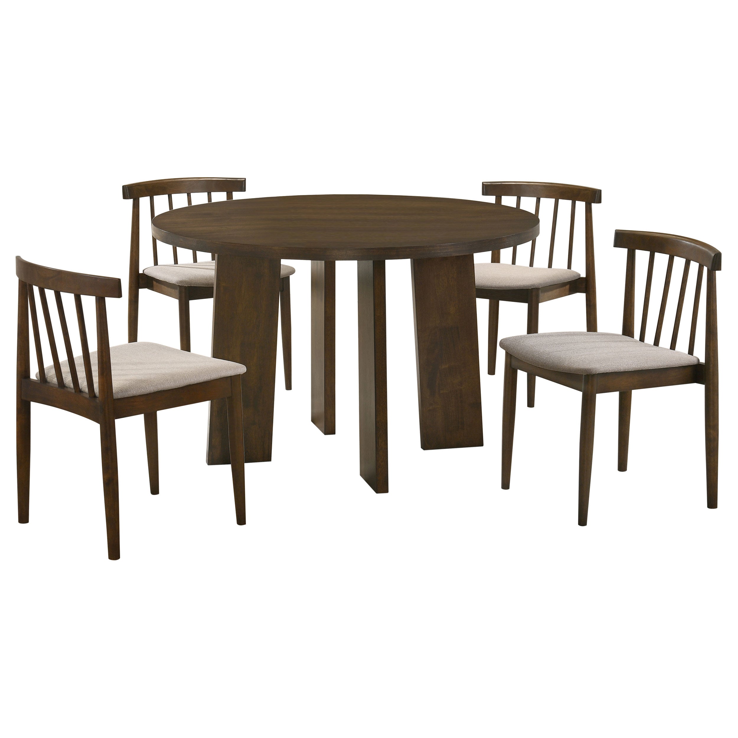 Strouse 5-piece Dining Set Wheat and Walnut — view 2
