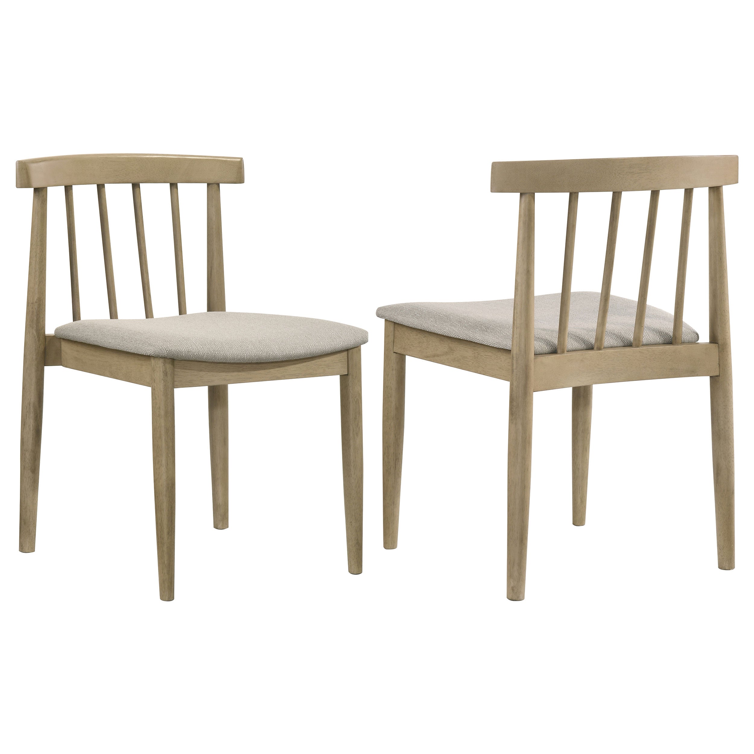 Cullen Dining Side Chair Upholstered Seat Natural Oak (Set of 2) — view 1