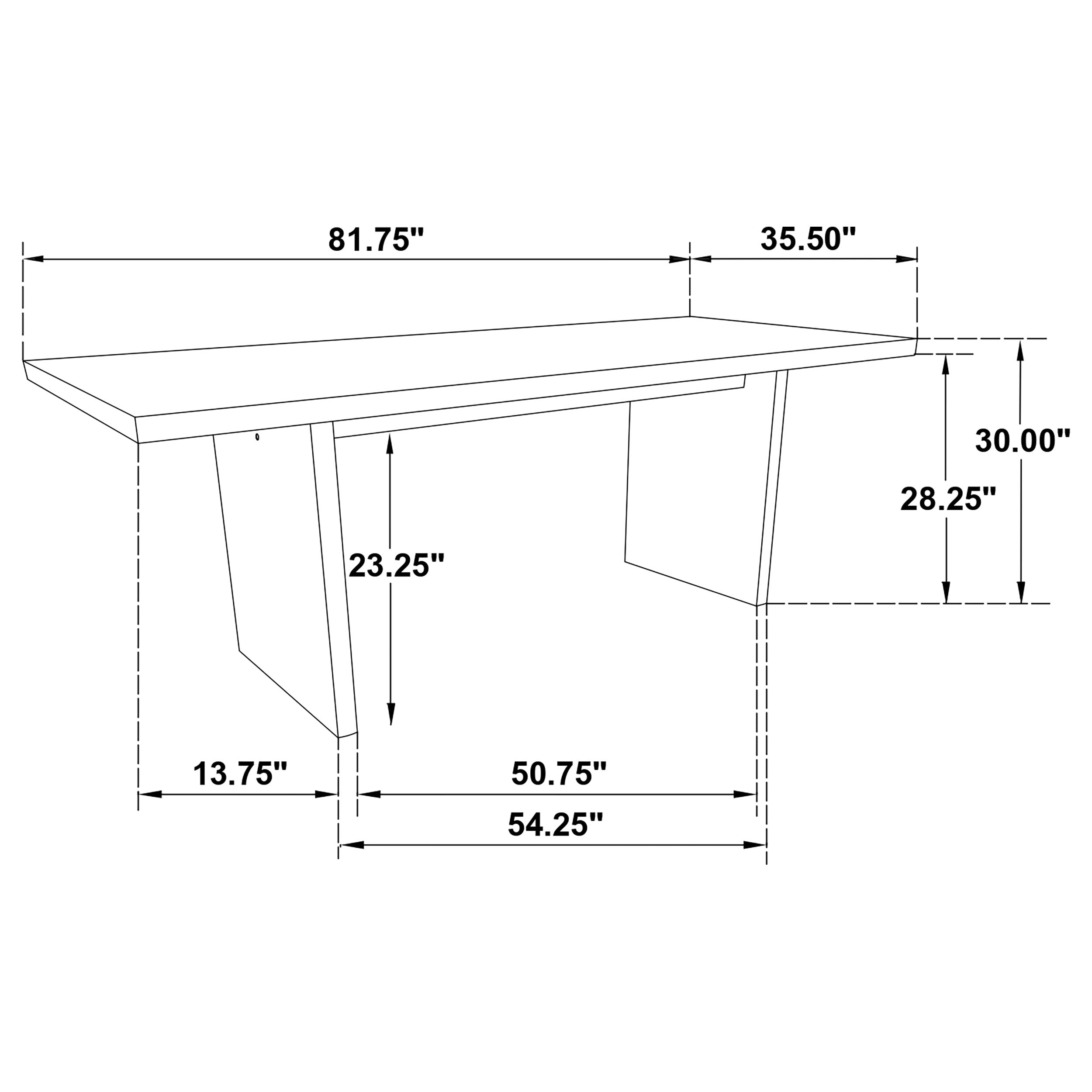 Decker 7-piece 82-inch Rectangular Dining Set Black — view 11