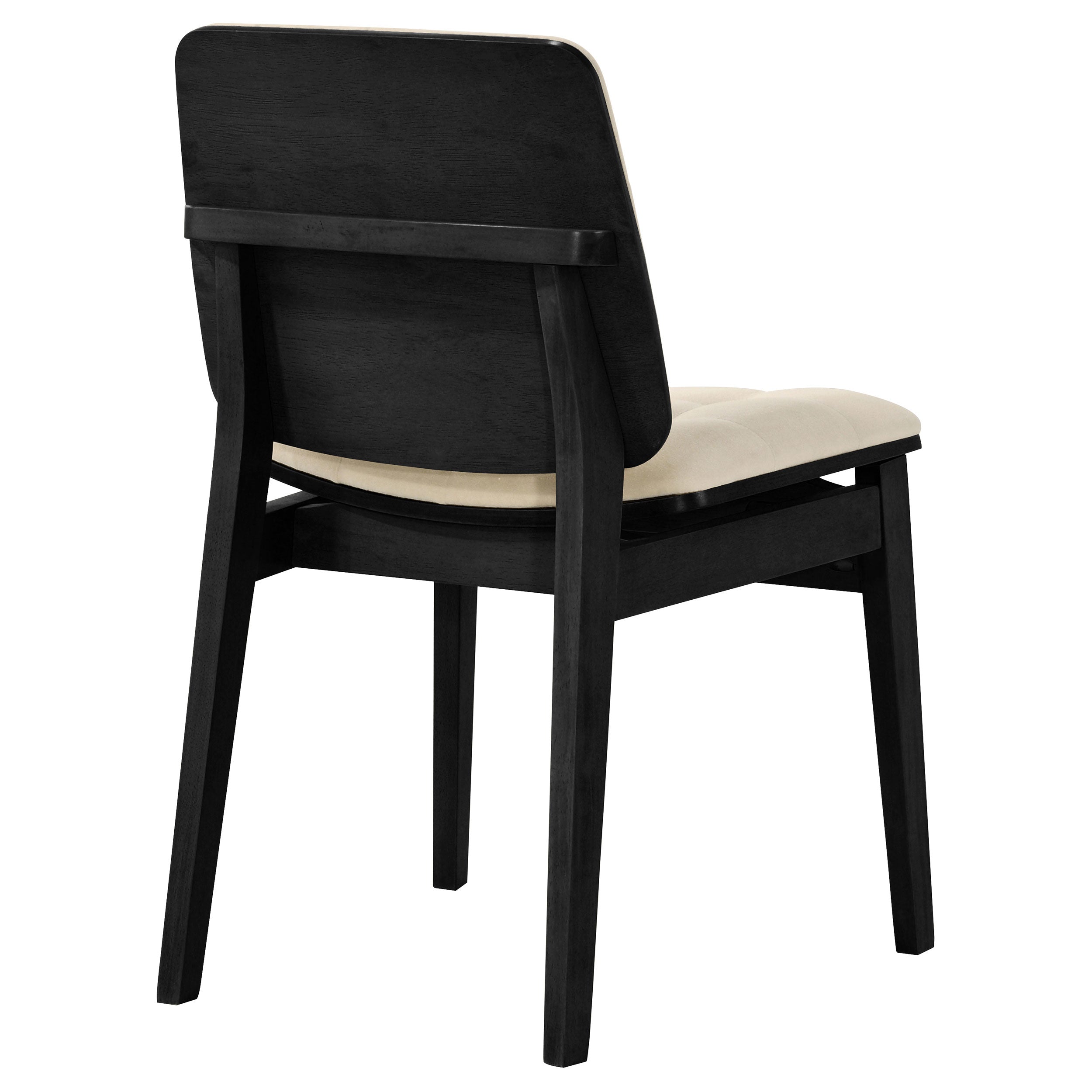 Redbridge Velvet Upholstered Side Chair Cream and Black (Set of 2) — view 7