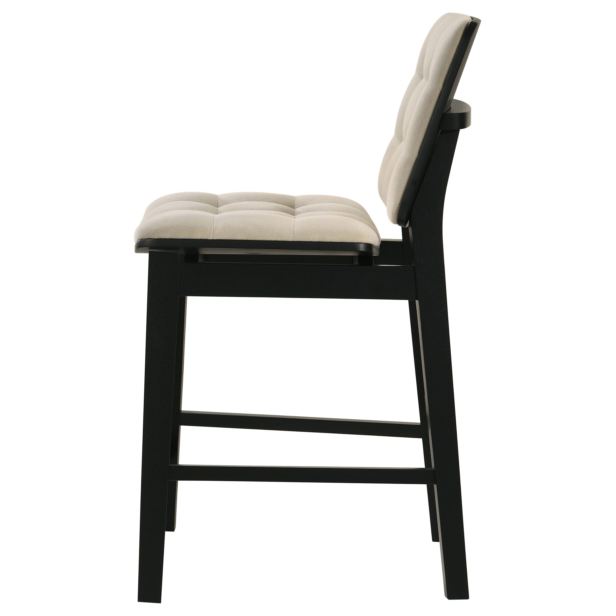 Redbridge Velvet Upholstered Counter Chair Cream and Black (Set of 2) — view 5