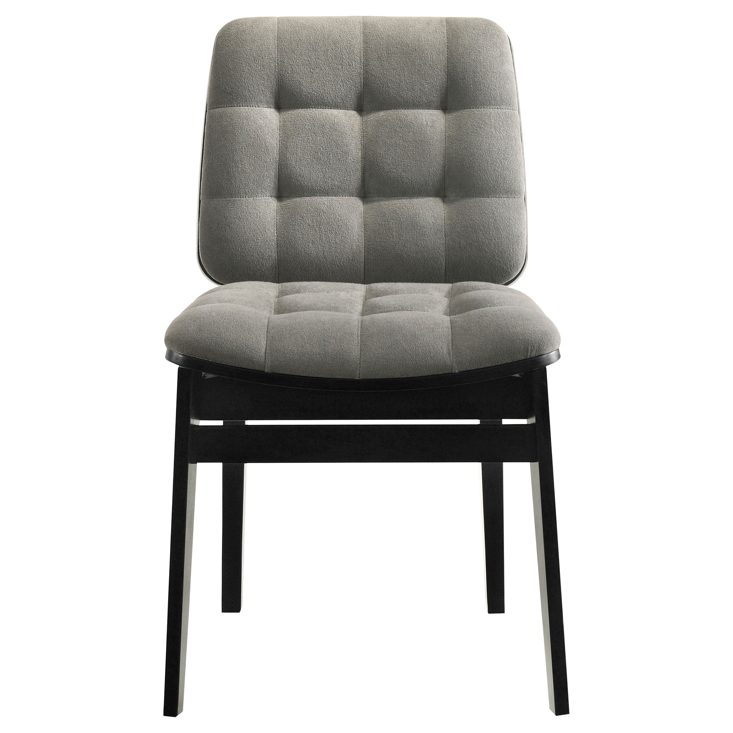 Redbridge Velvet Upholstered Side Chair Grey and Black (Set of 2) — view 3