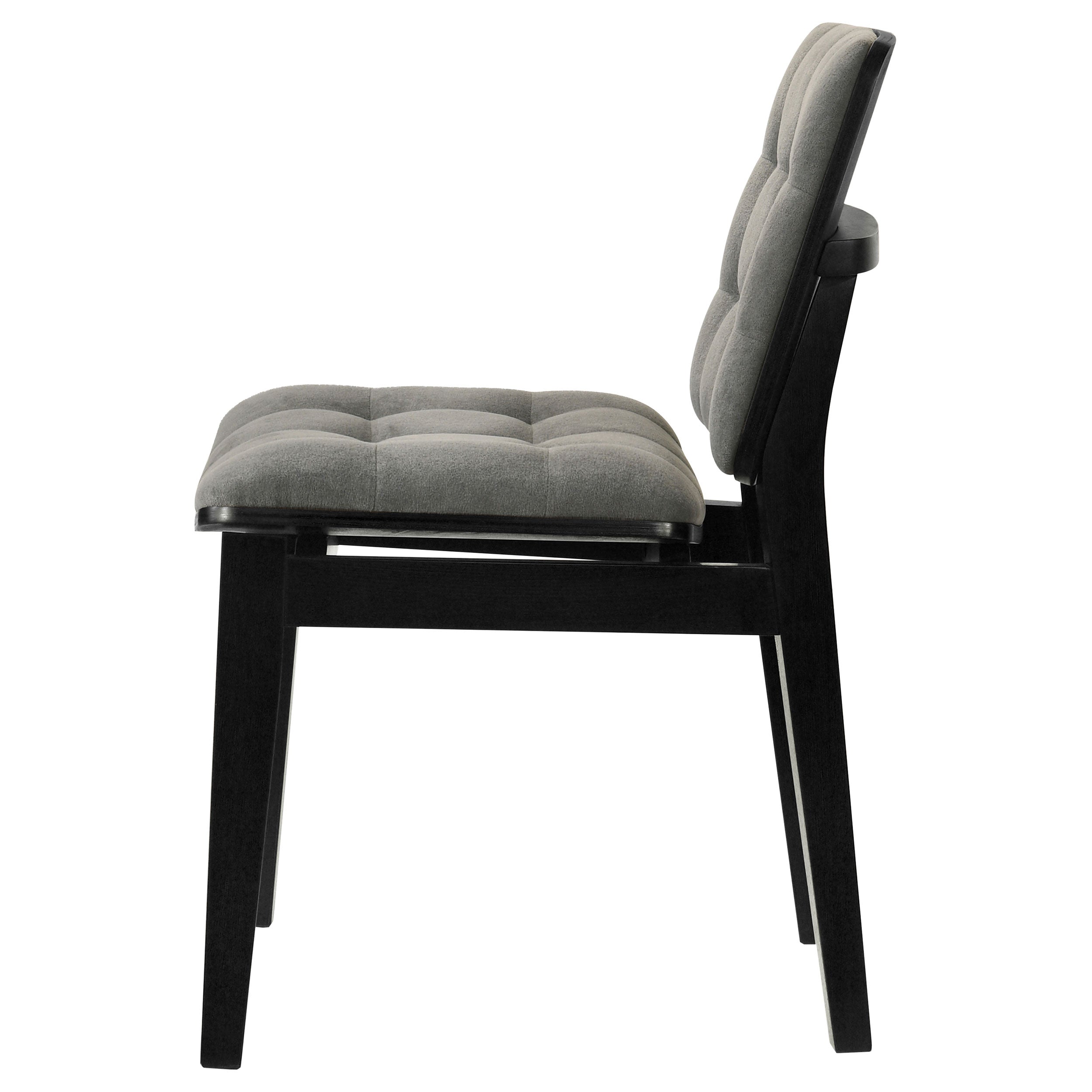 Redbridge Velvet Upholstered Side Chair Grey and Black (Set of 2) — view 5
