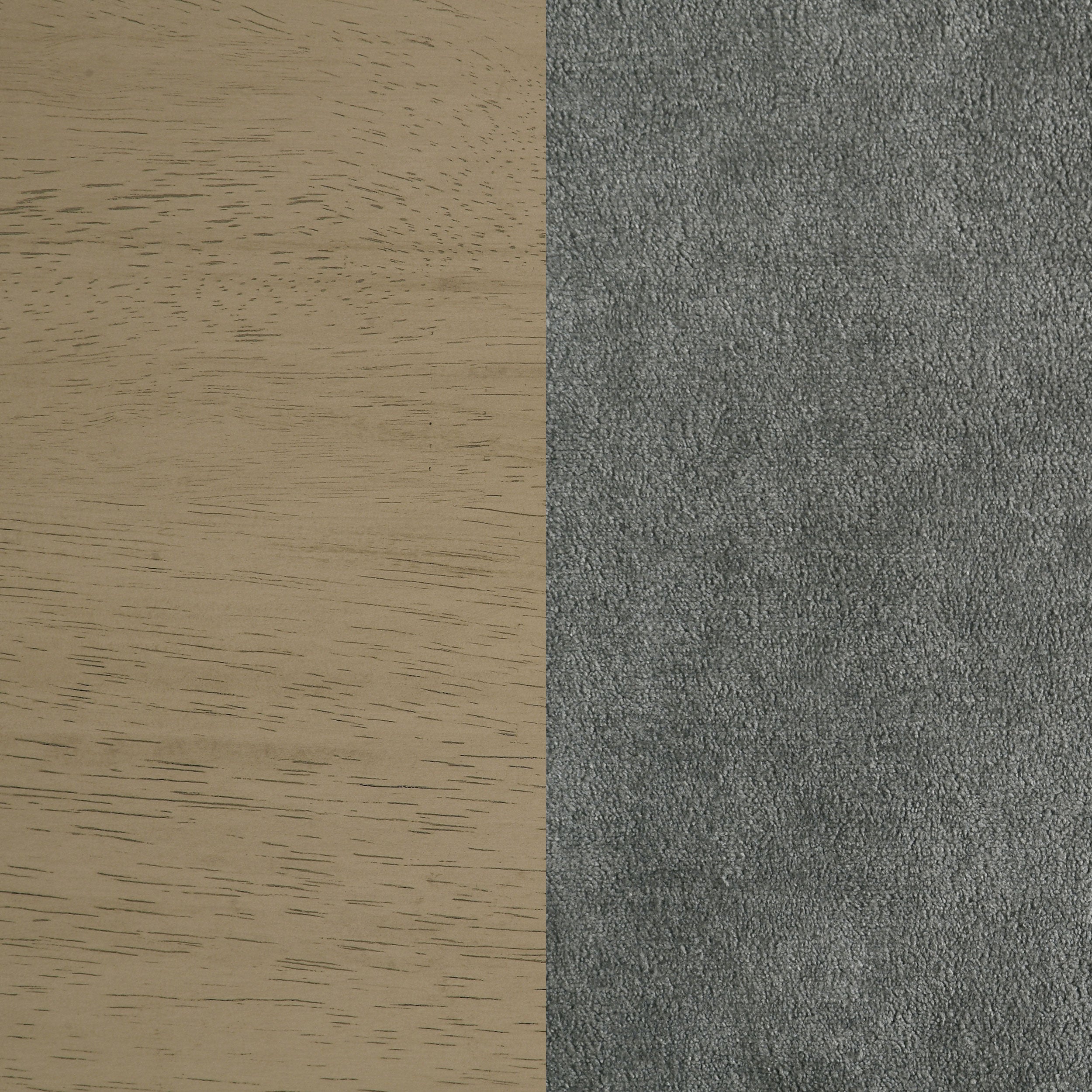 Redbridge Velvet Upholstered Counter Chair Grey and Natural Oak (Set of 2) — view 11