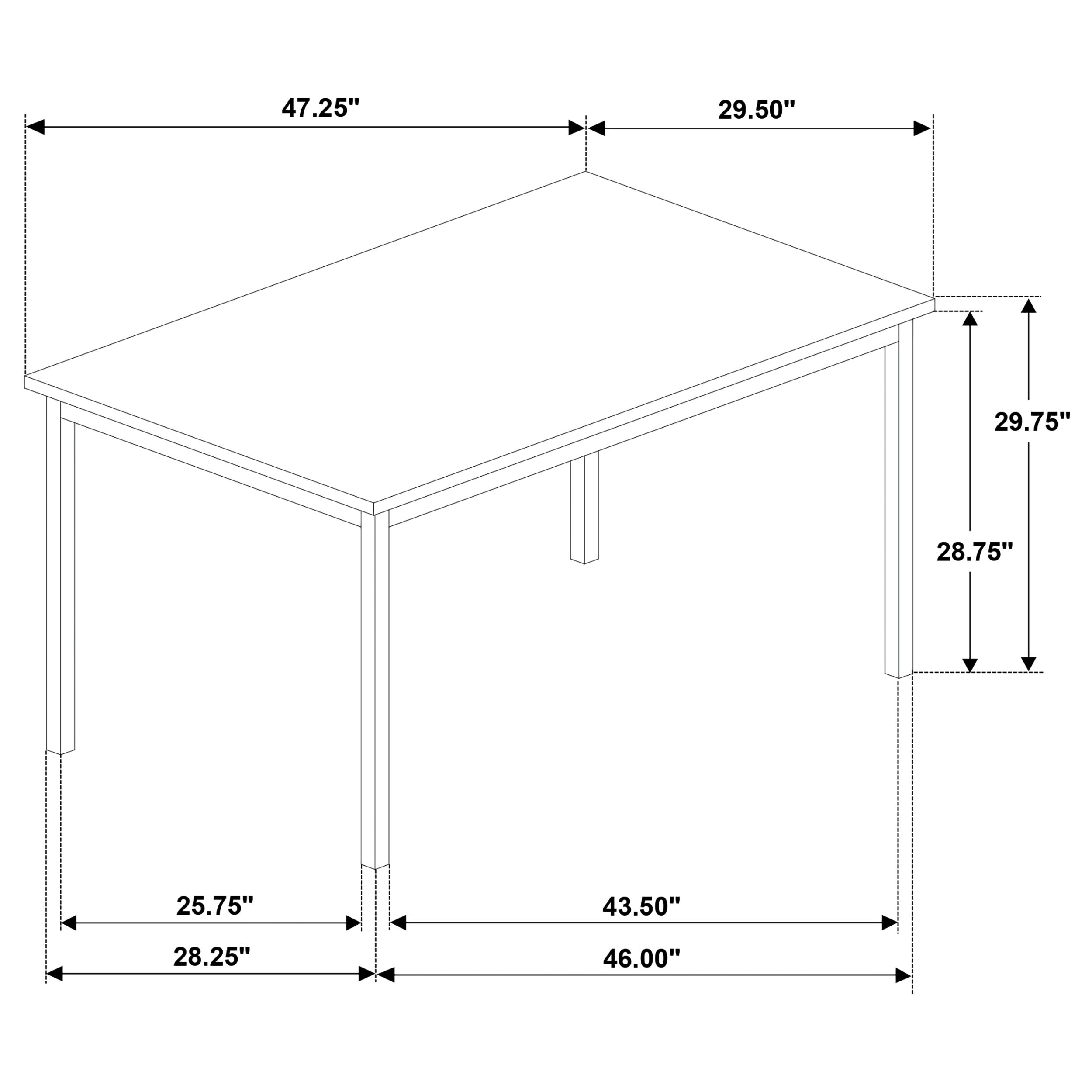 Garza 5-piece Rectangular Dining Table Greige Oak — view 13
