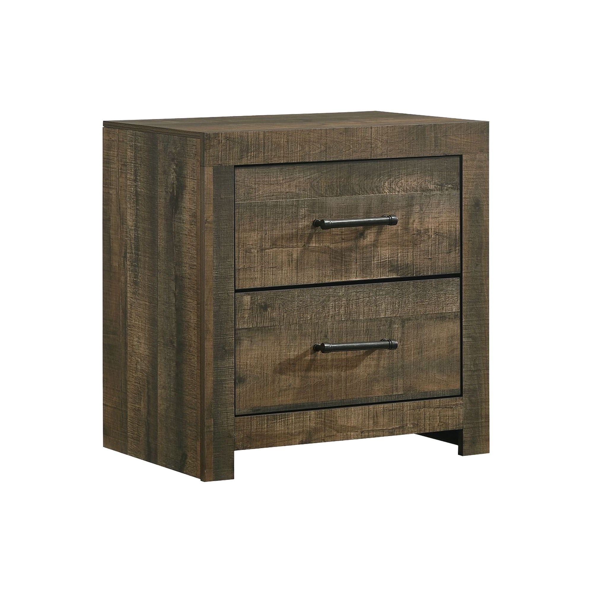 Bailey Bookcase Panel Bedroom Set With Bluetooth in Dark Brown by Elements International, view 3