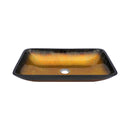 Gradient Tempered Glass Vessel Sink With Pop-Up Drain