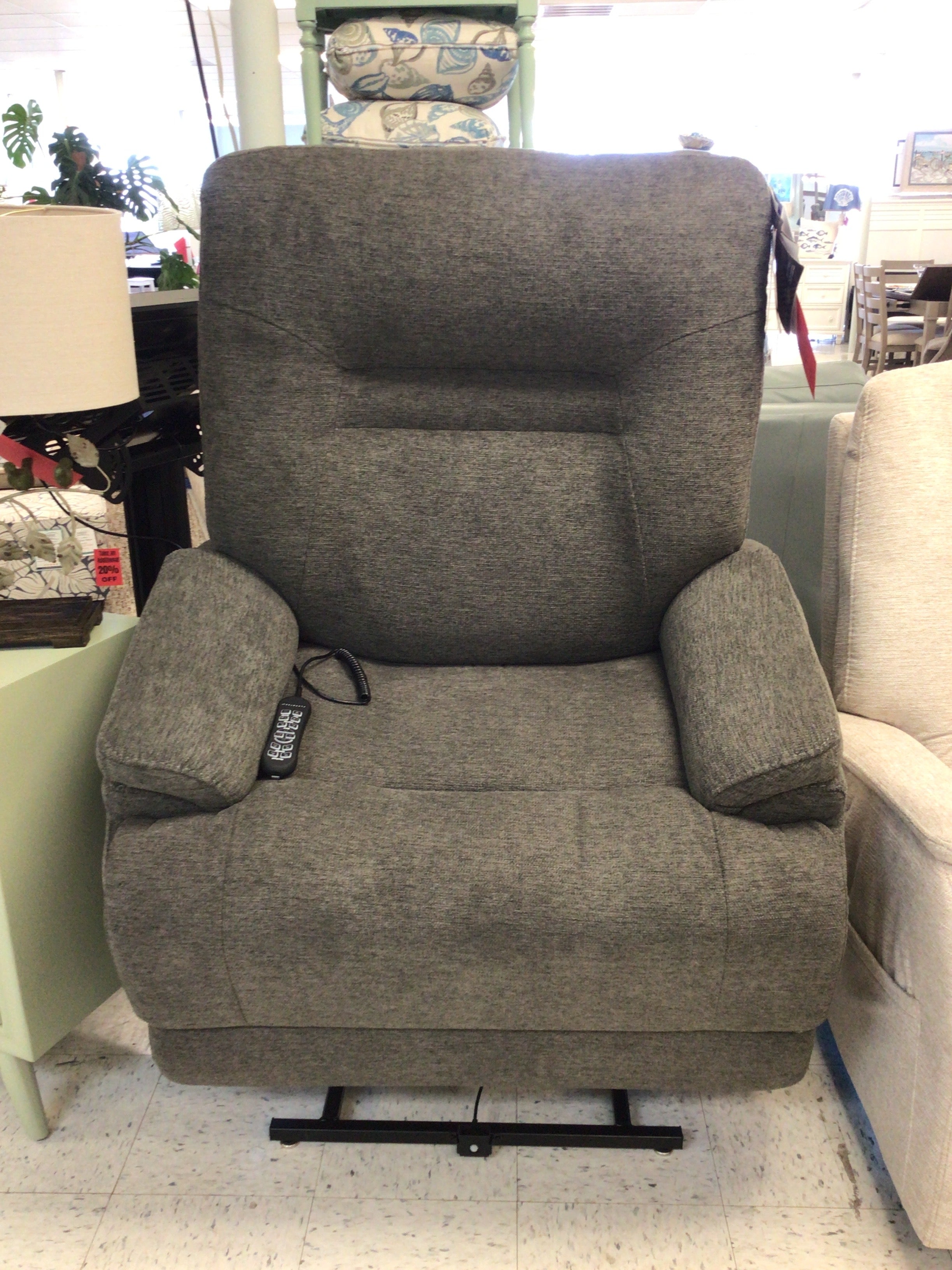 Zecliner Model 2+ Fabric Power Lift Recliner with Power Headrest, Lumbar, Heat & Massage
