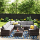Outdoor Wicker Conversation Set With Cushions, All Weather