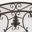 Mariella - Traditional Floral Iron Fireplace Screen With Ornate Design
