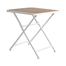 Modern Folding Square Table, Water Proof And Wear Resistant - Apricot / White