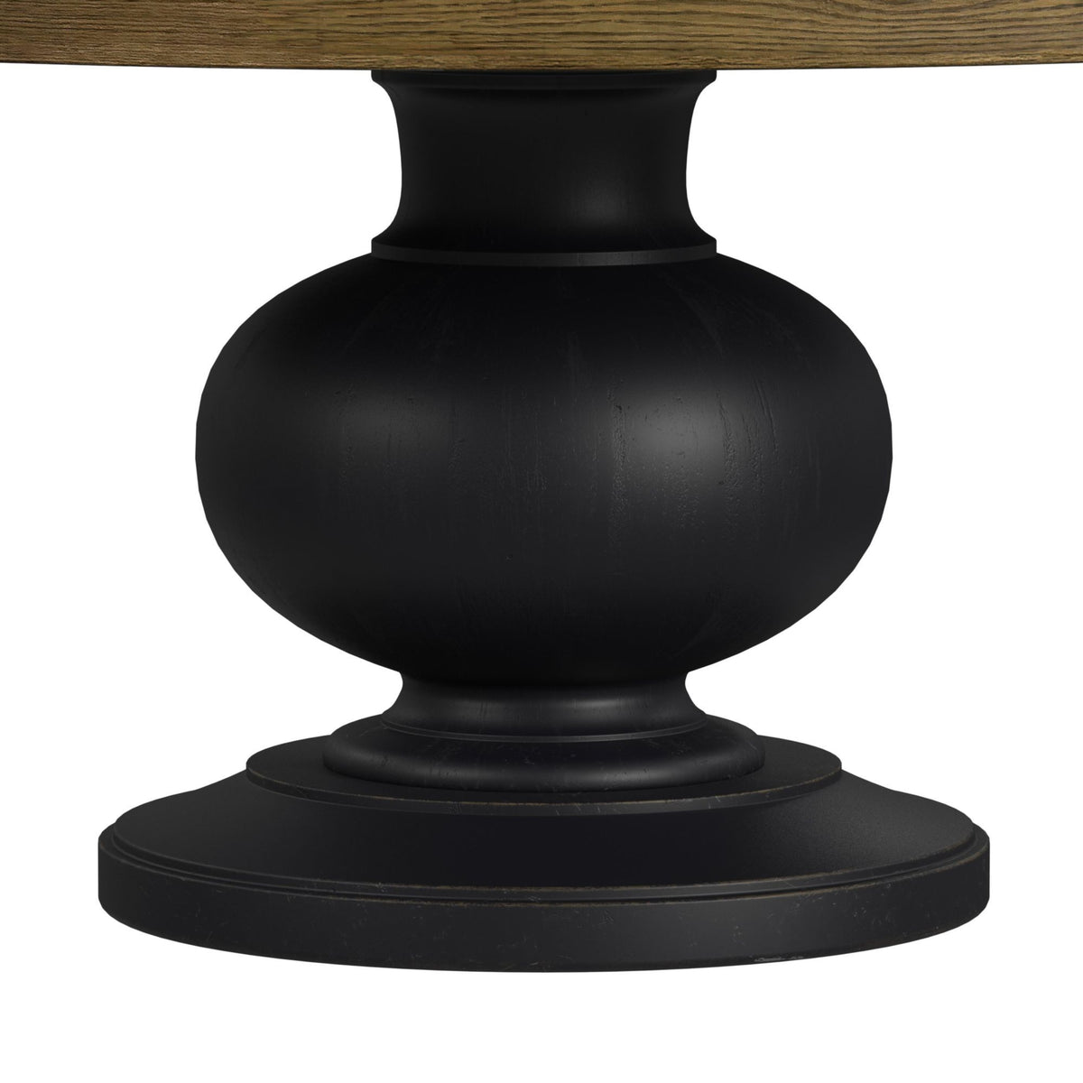 Heritage & Home Round Dining Table in Oak Brown And Black by Elements International, view 2