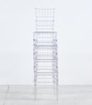 Welding Chair, Dining Chair, Plastic Seat (Set of 4) - Transparent