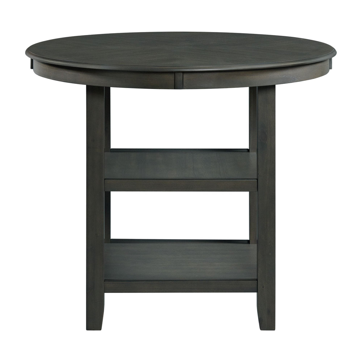 Amherst Counter Table With Wood Leg in Gray Finish by Elements International, view 3