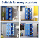 Lockers For Employees With 3 Door Storage Locker Durable For Gym, School, Office - Blue