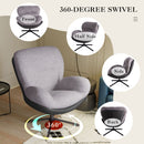 360° Swivel Office Chair, No Wheels