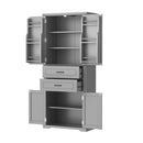 Elegant Multi Functional Storage Cabinet With Slide Rail Drawers, Adjustable Shelves