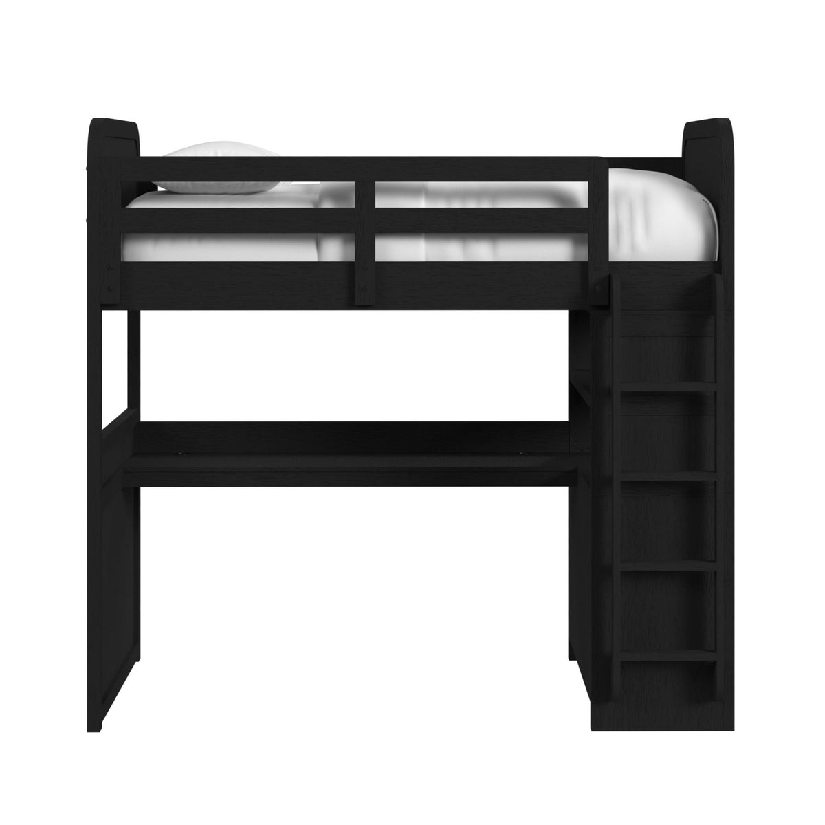 Ridgemont Loft Complete Bunk Bed in Black by Elements International, view 5