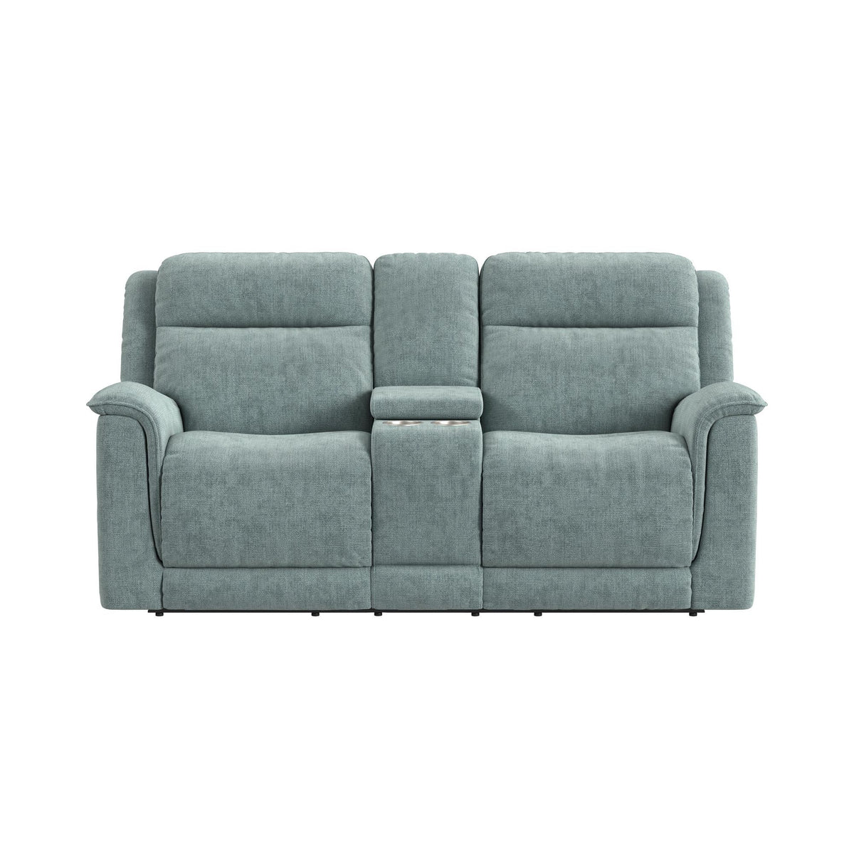 Striker Loveseat With Console in Blue by Elements International, view 4