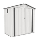 Garden Tool Shed Metal Storage Shed With Peaked Roof Waterproof Lockable Door
