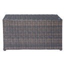 Wicker Outdoor Sectional With Weather Resistant Cushions And Table