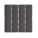 Plastic Interlocking 44 Pack Patio Deck Tiles, Square Waterproof Outdoor All Weather Use