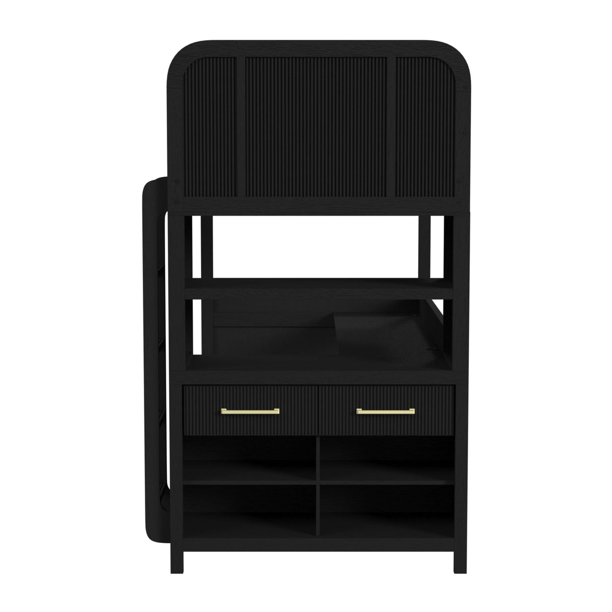 Ridgemont Loft Complete Bunk Bed in Black by Elements International, view 6