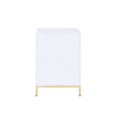 Ottey - Cabinet - White High Gloss & Gold