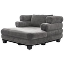 Oversized Chaise Lounge Sofa Bed With Deep Seat And Layered Armrests