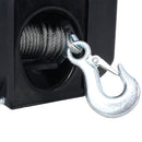 Reversible Electric Trailer Winch For Boats Up To 5000 Lbs With Galvanized Wire Rope And Casing - Black