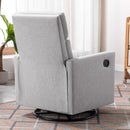 Modern Upholstered Rocker Nursery Chair Plush Seating Glider Swivel Recliner Chair