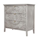 3 Drawer Cabinet, American Furniture, Suitable For Bedroom, Living Room - Light Gray