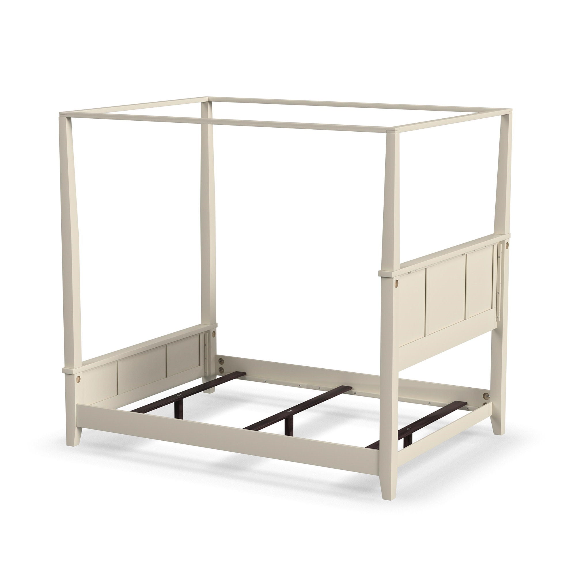 Naples - Queen Canopy Bed - White
